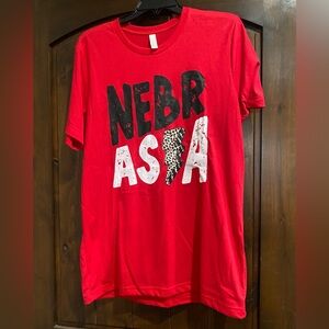 Bella Canvas Vibrant Red Nebraska Tee